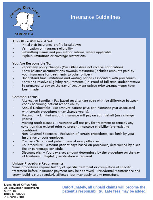 Insurance Guidelines
